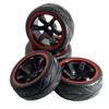 12mm Hex Wheel Rims & Rubber Tires & RC OD 2.59" Plastics 12mm Hex Wheels Rims & Rubber Tires Set 14-Spoke view 2