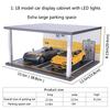 1:18 Scale hot Wheels diecast Model Car Display case,with LED Light and Acrylic Dust Cover Model Car Display Case,Wooden Parking lot Garage Scene Toys Car Model Display Stand (Grey) view 2