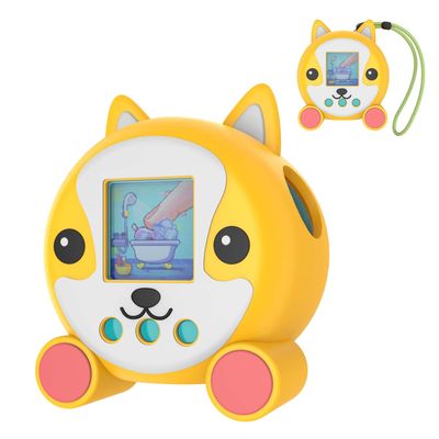 FIOPAZ Cute Silicone Case for Punirunes Virtual Pet, Protective Skin Case Cover Compatible with Punirunes Interactive Digital Pet with Lanyard (Yellow Dog)