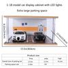 1:18 Scale Model Car Display case,Hot Wheels diecast Model Car Display Stand with LED Light and Acrylic Dust Cover,Wooden Parking lot Garage Scene Toys Car Model Display Stand (Wood Color) view 2