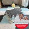 12pcs Carpet Squares Puzzle Floor Mat, Plush Interlocking Carpet Tiles, Anti Slip EVA Foam Jigsaw Floor Tiles, Build A Safe Area for Bedroom Playroom (Beige+White) view 4