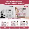 EDUBEBO Kids Kitchen playset, Wooden Play Kitchen, Height Adjustable, Comes with Various Kitchen Accessories, Ideal Role Play Toy Gift for Toddlers and Kids Ages 3-8 (Pink) view 3
