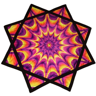 BVCY Flowstar Beginners Flow Star Easy to Rotate Sided Print Double Stitched Flow Toy Fingertip Rotating Flow Toy (Style-12)