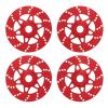4PCS Aluminum Simulated Brake Disc RC Upgraded Parts for ARRMA 1/7 Infraction Limitless Felony 1/8 Typhon RC Car, Type A-Red view 1