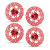 4PCS Aluminum Simulated Brake Disc RC Upgraded Parts for ARRMA 1/7 Infraction Limitless Felony 1/8 Typhon RC Car, Type A-Red view 3
