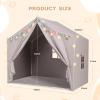 Kids Tent with Mat Playhouse for Kids Indoor Outdoor Play Tent for Toddlers 3 4 5 6 Year Olds (Light Grey) view 2