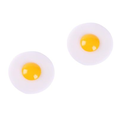 2Pcs Realistic Fried Egg ,Artificial Fried Egg Squeeze and Easter Party Favors, Miniatures Birthday Favors, Novelty and Gag Egg