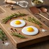 2Pcs Realistic Fried Egg ,Artificial Fried Egg Squeeze and Easter Party Favors, Miniatures Birthday Favors, Novelty and Gag Egg view 3