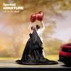 ORIELOAN Lovers Holding Heart Love Balloons, Valentine's Day Gifts Toy Figure, Sweet Couple Mini Statue Figure, Mini Newlyweds' Ornament Decor Figurine (1/24) view 2
