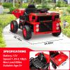 12V Ride On Dump Truck,Kids Car Toy with Remote Control,Electric Dump Bed,Shovel, 12V Construction Vehicle for Kids with Music Player, High and Low Speed,Red view 4