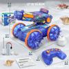 BEZGAR Pool Toys for Kids, Amphibious Remote Control Car Toys for Ages 6-8, RC Stunt Car with Water Gun for Boys and Girls 8-12, Remote Control Boat with Light(Blue) view 4