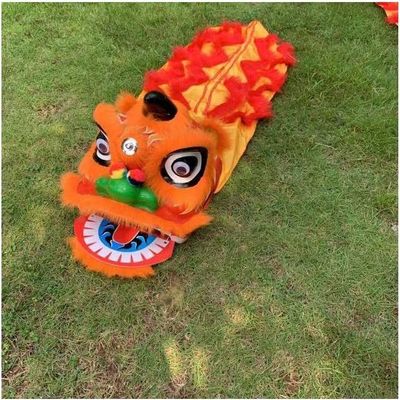 3UOOWWFA Lion Dance Head Chinese New Year Silk Dragon Dance Traditional Holiday Party Dragon Dance 6/9 Inch Lion Dance