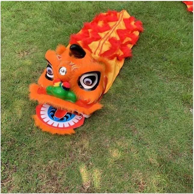 3UOOWWFA Lion Dance Head Chinese New Year Silk Dragon Dance Traditional Holiday Party Dragon Dance 6/9 Inch Lion Dance
