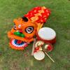 3UOOWWFA Lion Dance Head Chinese New Year Silk Dragon Dance Traditional Holiday Party Dragon Dance 6/9 Inch Lion Dance view 3