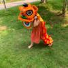 3UOOWWFA Lion Dance Head Chinese New Year Silk Dragon Dance Traditional Holiday Party Dragon Dance 6/9 Inch Lion Dance view 4