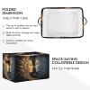 Maunzc Sun and Moon Storage Bins Collapsible Storage Basket with Metal Frame, Fabric Shelves Bins Closet Baskets with Handles, 2-Pack view 2