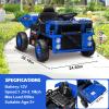 12V Ride On Dump Truck,Kids Car Toy with Remote Control,Electric Dump Bed,Shovel, 12V Construction Vehicle for Kids with Music Player, High and Low Speed,Blue view 4