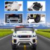 GarveeLife 12V Kids Ride On Police Car with Remote Control Electric Police Car for Kids 3-8 Toddlers Ride On Police Car Toy with LED Flashing Light, Megaphone, Spring Suspension, Handle, Music, White view 4