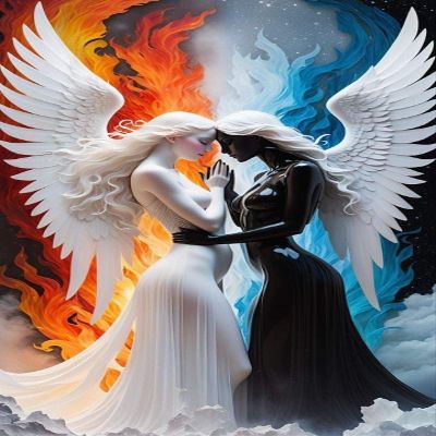 1000pcs Jigsaw Puzzle Ice Fire Angel Adult Puzzle DIY Kit Wooden Puzzle Modern Home Decor Unique Gift
