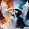 1000pcs Jigsaw Puzzle Ice Fire Angel Adult Puzzle DIY Kit Wooden Puzzle Modern Home Decor Unique Gift view 1