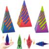 3 Packs Impossible Cone,Spiral Cone Fidget Toy Impossible Pyramid Passthrough Toy,3D Printed Spiral Cone Fidget Toy,Mini Vortex Thread Illusion Desktop Deco Souvenir Gift for Anxiety Relaxing view 1
