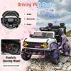 Segmart 12V Powered Electric Car, Licensed Ford Bronco Raptor, Kids Jeep, Kids Electric Vehicle Car, 4 Wheeler Suspension, 3-Speed, Headlight/Music Player/Durable Tires (White) view 3