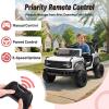 Segmart 12V Powered Electric Car, Licensed Ford Bronco Raptor, Kids Jeep, Kids Electric Vehicle Car, 4 Wheeler Suspension, 3-Speed, Headlight/Music Player/Durable Tires (White) view 4
