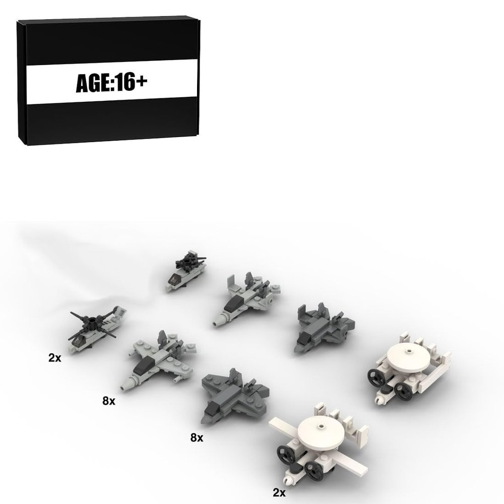 XMBRICDIYY FOD-Class Aircraft Carrier Accessories Building Blocks, 1:300 Scale MOC-191434 Military-Themed Assembly Accessories, Perfect for MOC-192566, 652 Pieces
