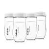 Gulicola Glass Baby Breastmilk Storage Bottles 8 oz, Wide Neck Breastmilk Collection Bottles, 4 Pack - White view 1