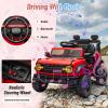 Segmart 12V Powered Electric Car, Licensed Ford Bronco Raptor, Kids Jeep, Kids Electric Vehicle Car, 4 Wheeler Suspension, 3-Speed, Headlight/Music Player/Durable Tires (Red) view 3