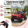 Segmart 12V Powered Electric Car, Licensed Ford Bronco Raptor, Kids Jeep, Kids Electric Vehicle Car, 4 Wheeler Suspension, 3-Speed, Headlight/Music Player/Durable Tires (Red) view 4