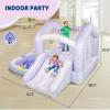 (2026 New) JOYMOR 6 in 1 Grandient Style Inflatable Bounce House for Ages 3-6 w/Ball Pit, Ring-Toss Game, Basketball Hoop and Slide, Bounce House with Blower for Toddlers Indoor & Outdoor Party view 3