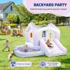 (2026 New) JOYMOR 6 in 1 Grandient Style Inflatable Bounce House for Ages 3-6 w/Ball Pit, Ring-Toss Game, Basketball Hoop and Slide, Bounce House with Blower for Toddlers Indoor & Outdoor Party view 4