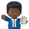 Fisher-Price Replacement Part for Collectible Little People Dollhouse Schoolhouse Playground Playset JCW82 - Replacement African American Man Figure Dressed in a Suit Carrying Smart Phone Tablet view 4