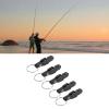 10pcs Heavy Tension Pressure Release Clip, Padded Trolling Fishing Release Clip with Keychain for Planer Board Kite(Black) view 2