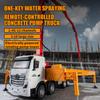 Ssccgym 18.9 Inches 11 Channel Remote Control Cement Pump Truck 1/18 Scale 1-Batteries 2.4Ghz RC Concrete Construction Vehicle with Water Pump for 14y+ Beginnes (Grey 8-Wheels) view 2