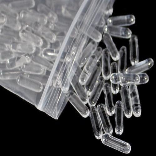Quartz Lab Glass Pillar Marbles, 5Piece Clear Glass Set (17.5 mm)