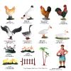 AENIMELY 11pcs Mini Farm Animal Figurines Hen Rooster Goose Duck Realistic Figures Educational Playset Party Favors Cupcake Toppers for Toddlers Kids view 2
