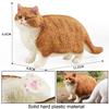 AENIMELY Orange Cat Figurines Short-Haired Fat Cat Figurine, Realistic Cat Figures Kitten Toys, Cat Cake Toppers Christmas Birthday Gift for Kids view 2