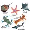 AENIMELY 6PCS Ocean Animal Toy Set for Kids, Realistic Shark, Crab Animal Figures Cake Topper Figurine for Educational Play view 2