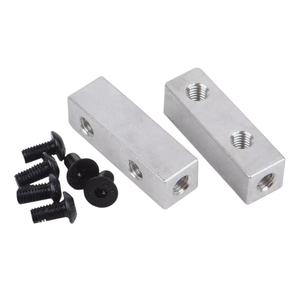 Aosekaa 2Pcs RC Servo Mount Aluminum Alloy Supply, Assembly DIY Accessory with Screws for 1/10 CW01 Vehicles RC Car Model Upgrade, Argent