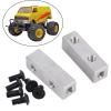 Aosekaa 2Pcs RC Servo Mount Aluminum Alloy Supply, Assembly DIY Accessory with Screws for 1/10 CW01 Vehicles RC Car Model Upgrade, Argent view 2