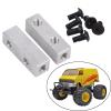 Aosekaa 2Pcs RC Servo Mount Aluminum Alloy Supply, Assembly DIY Accessory with Screws for 1/10 CW01 Vehicles RC Car Model Upgrade, Argent view 4