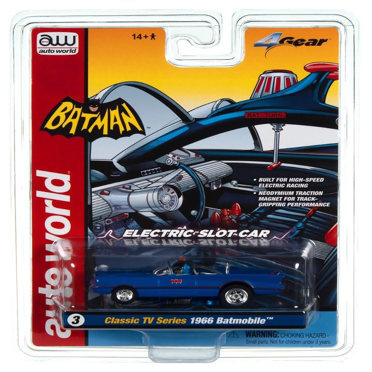 Auto World 4Gear SC395-3 1966 TV Series Mobile (Blue) HO Scale Slot Car