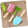 KONTONTY 2sets Boy Girl Gardening Tools Mini Metal Trowel Rake Shovel with Sturdy Wooden and Adorable Garden Tools for Boys and Girls Random Colors view 4