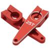3Pack Vgoohobby 25T Servo Arm Horn Aluminum 25 Teeth Steering Arms Compatible with Futaba Hitec Savox Power HD Servo Motors Fit RC Crawler Car Airplane Plane Boat (1inch,Red) view 4