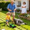 Kids Lawn Mower with Realistic Grass-Cutting Action and Sounds  No Batteries Required | Fun Outdoor Push Toy, Birthday Gift & Holiday Present for 3, 4, 5, 6Year Old Boys and Girls (Black) view 3