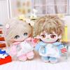 niannyyhouse 10cm-15cm Plush Doll Clothes T-Shirt Pants Colorblock School Suit Stuffed Doll Dressup (Pink) view 4