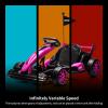 24V Electric Go Kart for Kids, Electric Drift Kart Outdoor Race Car, Ride on Toy Drifting Car with 2x200w Motors, 7.5 Mph Speed, Length Adjustment (Pink) view 3