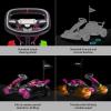 24V Electric Go Kart for Kids, Electric Drift Kart Outdoor Race Car, Ride on Toy Drifting Car with 2x200w Motors, 7.5 Mph Speed, Length Adjustment (Pink) view 4